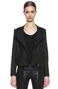 Helmut Lang Wither Leather Jacket In Black
