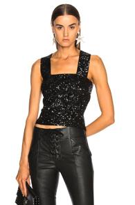 A.l.c. Sequin Lia Top In Black
