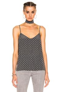 Ag Adriano Goldschmied Lisette Tank With Scarf In Floral,gray