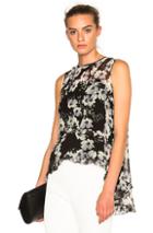 Erdem Bess Top In Black,floral