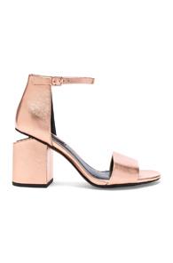 Alexander Wang Abby Metallic Leather Sandals In Metallics,pink