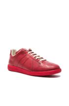 Maison Margiela Leather High Frequency Sneakers In Red