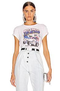 Re/done X Attico Boxy Tee 'the Attico' In White