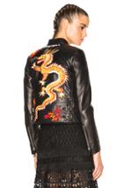 Valentino Dragon Embroidery Jacket In Black