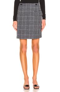 Acne Studios Ivonne Check Skirt In Blue,plaid