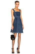 Alexander Mcqueen Patchwork Denim Sleeveless Dress In Blue