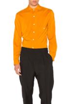 Lemaire Silk Pointed Collar Shirt In Orange