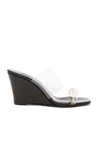 Maryam Nassir Zadeh Pvc Olympia Wedges In Black