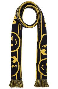 Vetements Scarf In Black,yellow