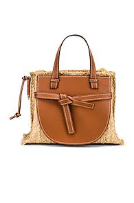 Loewe Gate Top Handle Small Bag In Brown