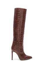 Paris Texas Stiletto Knee High Boot In Animal Print,brown