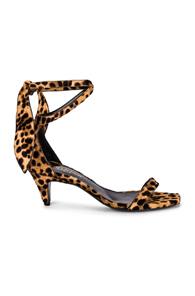 Saint Laurent Charlotte Leopard Sandal In Animal Print,neutral