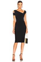 Roland Mouret Barnsley Double Faced Viscose Knit Dress In Black