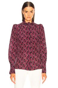 Isabel Marant Lamia Top In Blue,floral,pink