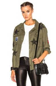 Amiri Military Star Button Up Jacket In Green