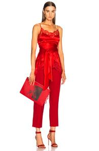 Givenchy Asymmetric Hem Split Back Cami In Red