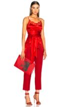 Givenchy Asymmetric Hem Split Back Cami In Red