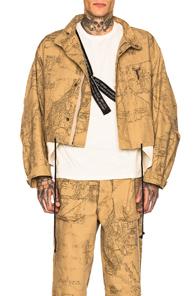 Reese Cooper Cropped Cotton Ripstop Parka In Camo,neutral