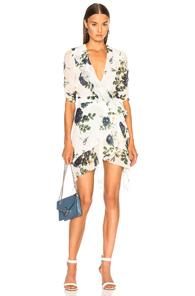 Nicholas Wrap Dress In Floral,white