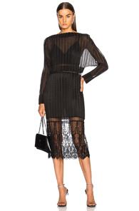 Stella Mccartney Carey Cotton Mix Midi Dress In Black