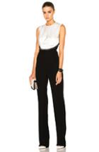 Mugler Velvet Cady Jumpsuit In Black