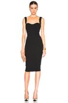 Victoria Beckham Matte Crepe Curve Dress In Black