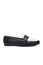 Newbark Claude Lizard Embossed Flats In Black,animal Print