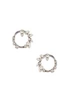 Saint Laurent Embellished Earrings In Metallic