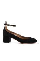 Aquazzura Suede Alix Pumps In Black