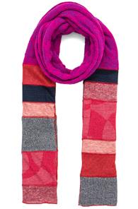 Junya Watanabe Checkered Link Scarf In Purple,pink,red,stripes