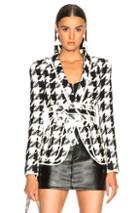 Pierre Balmain Houndstooth Jacket In Black,white,checkered & Plaid