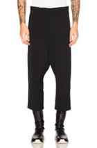 Rick Owens Extreme Cropped Pants In Black