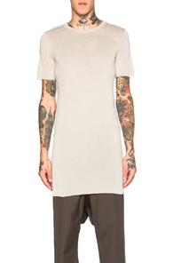 Rick Owens Basic Short Sleeve Tee In Neutrals,gray