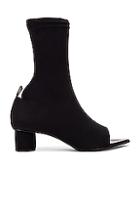 Jil Sander Open Toe Bootie In Black