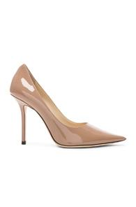 Jimmy Choo Love 100 Patent Heel In Pink