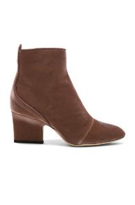 Jimmy Choo Velvet Autumn Boots In Pink
