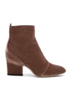 Jimmy Choo Velvet Autumn Boots In Pink