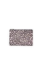 Givenchy Medium Jaguar Coated Canvas Pouch In Pink,neutrals,animal Print
