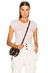 Enza Costa Rib Fitted Cap Sleeve Tee In Neutrals
