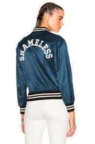 R13 Unlined Raglan Shameless Jacket In Green,stripes