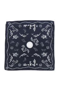 Stella Mccartney Scarf In Blue,floral,animal Print