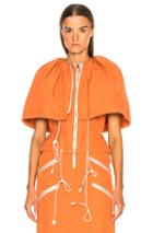 Calvin Klein 205w39nyc Zip Front Top In Orange