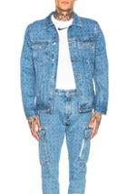 1017 Alyx 9sm Logo Check Denim Jacket In Denim Light