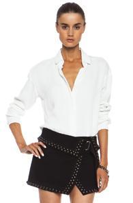 Anthony Vaccarello Viscose Blouse In White
