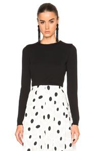 Oscar De La Renta Crewneck Pullover Sweater In Black