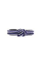 Isabel Marant Bou Saf Saf Bracelet In Blue,black,stripes