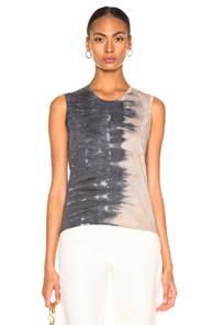Raquel Allegra Fitted Muscle Tee In Blue,gray,tie Dye