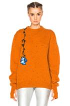 Christopher Kane Lost & Found Crewneck Jumper In Orange