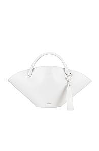 Jil Sander Small Sombrero Tote In White