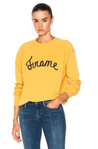 Frame Denim Old School Los Angeles Sweatshirt In Yellow